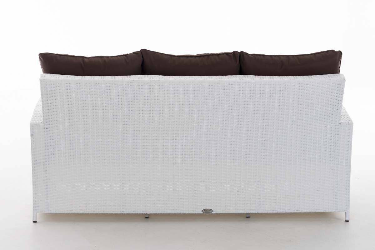 Sofa 3er Fisolo Terrabraun weiß-3