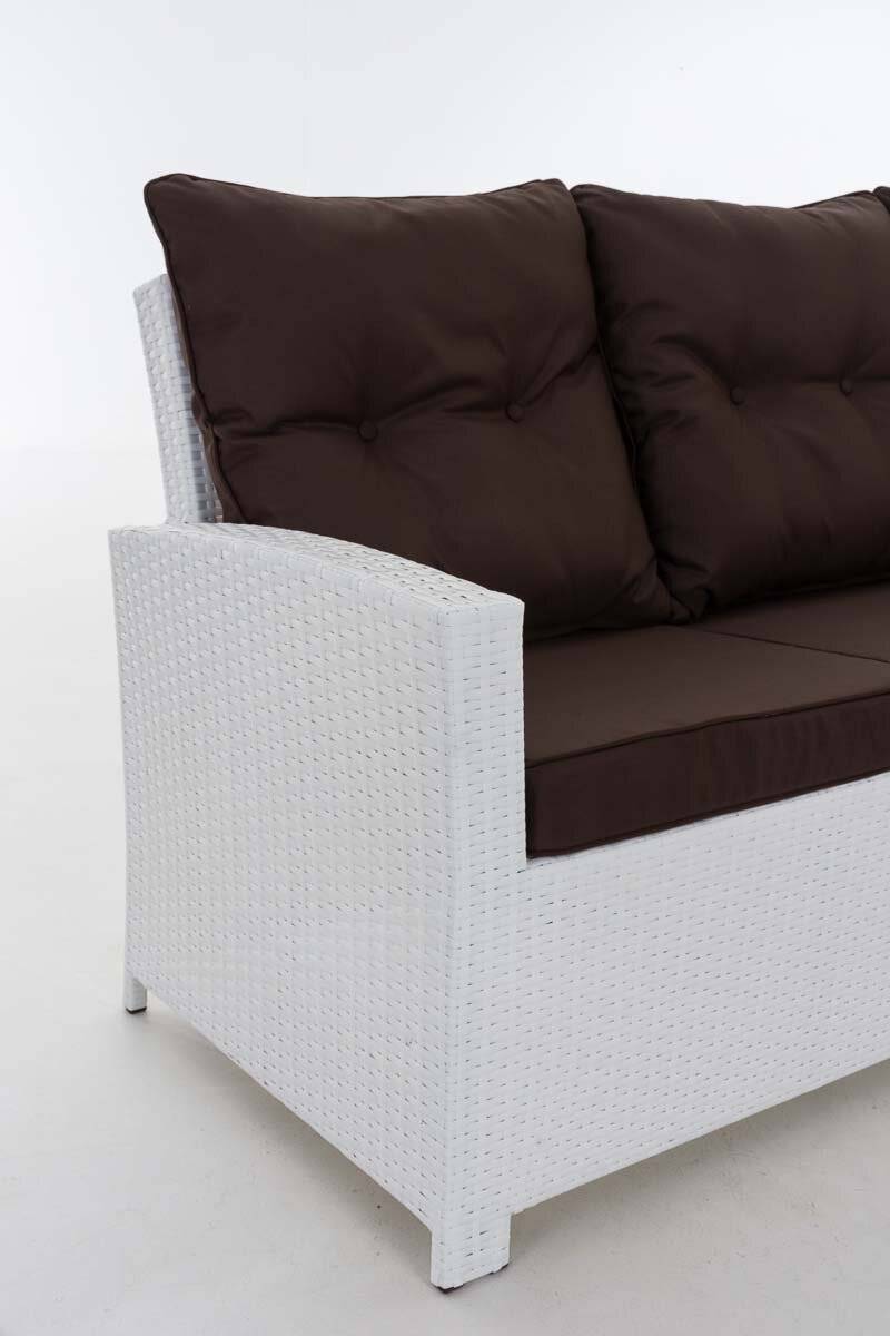 Sofa 3er Fisolo Terrabraun weiß-4