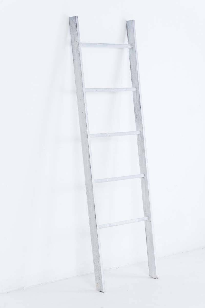 Treppenregal Mariette antik weiß-1