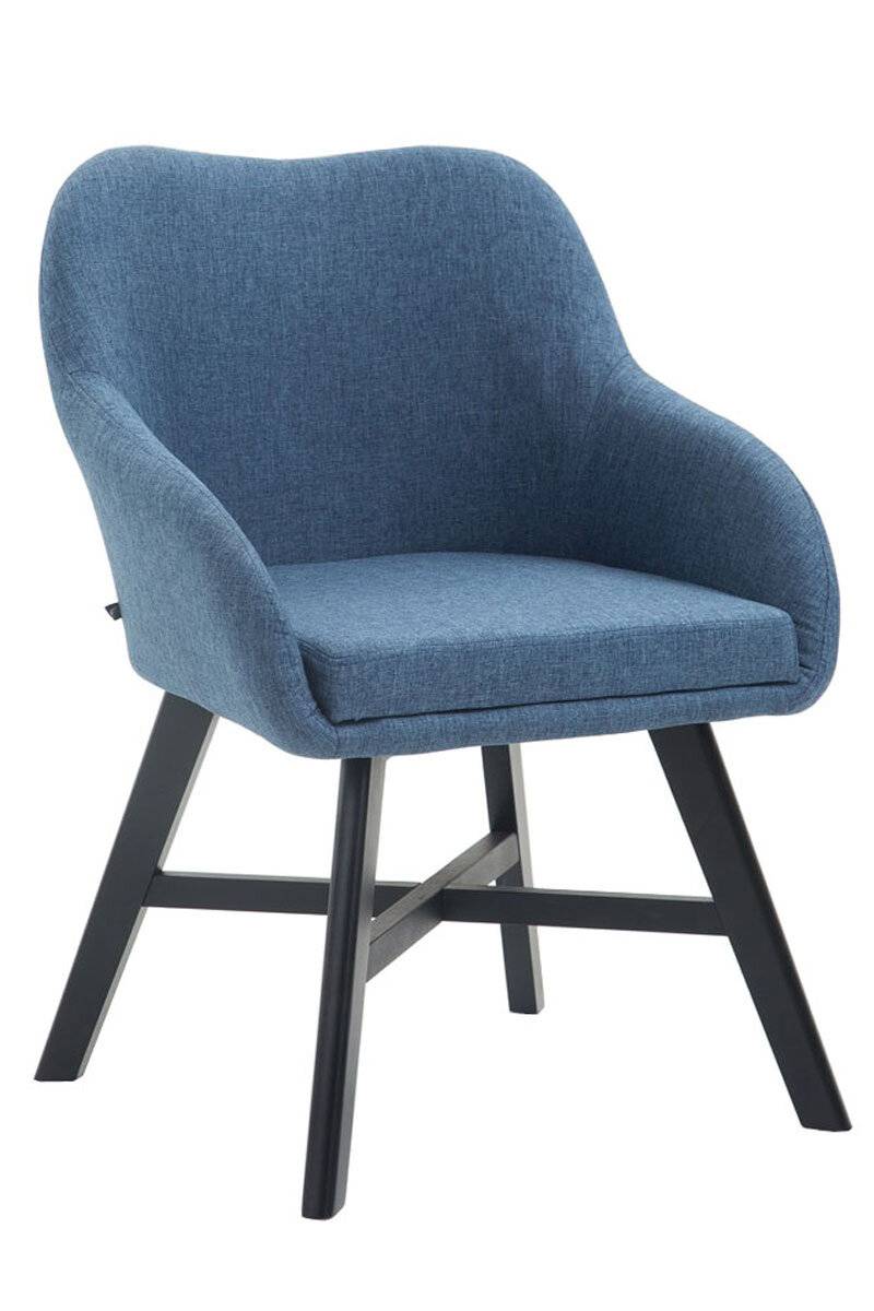 Besucherstuhl Kepler Stoff Schwarz blau-0
