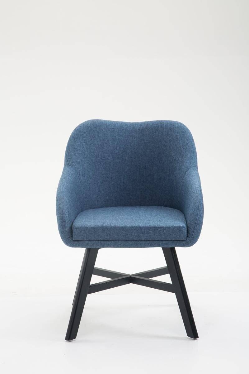 Besucherstuhl Kepler Stoff Schwarz blau-1