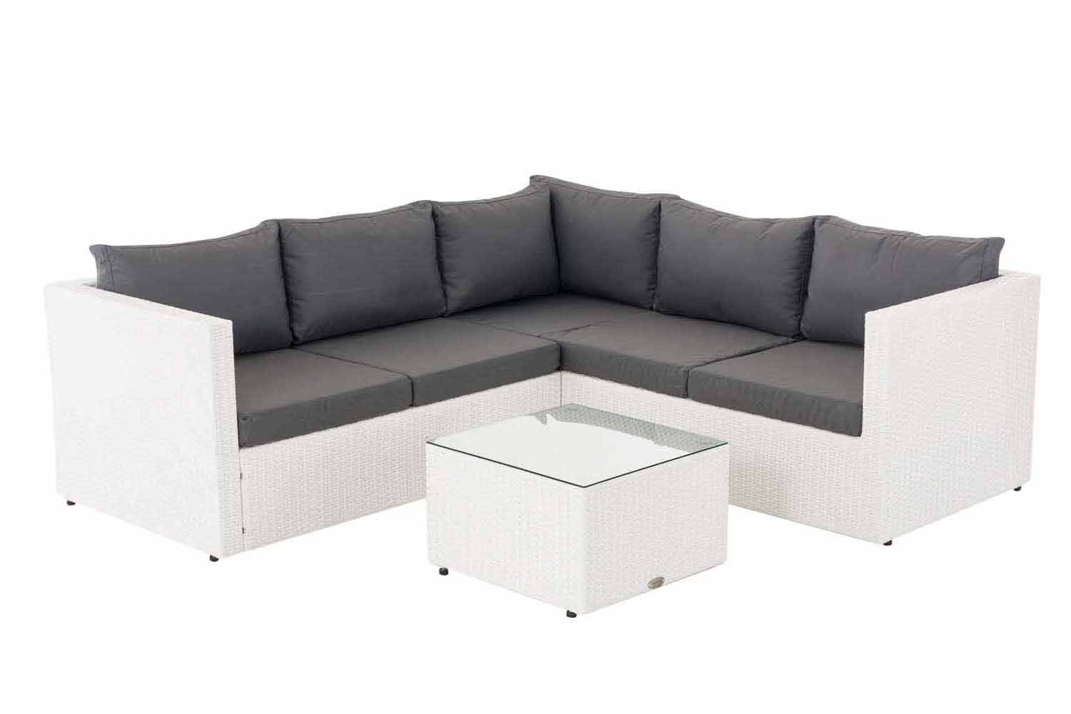 Ecksofa-Garnitur Liberi Eisengrau weiß-1