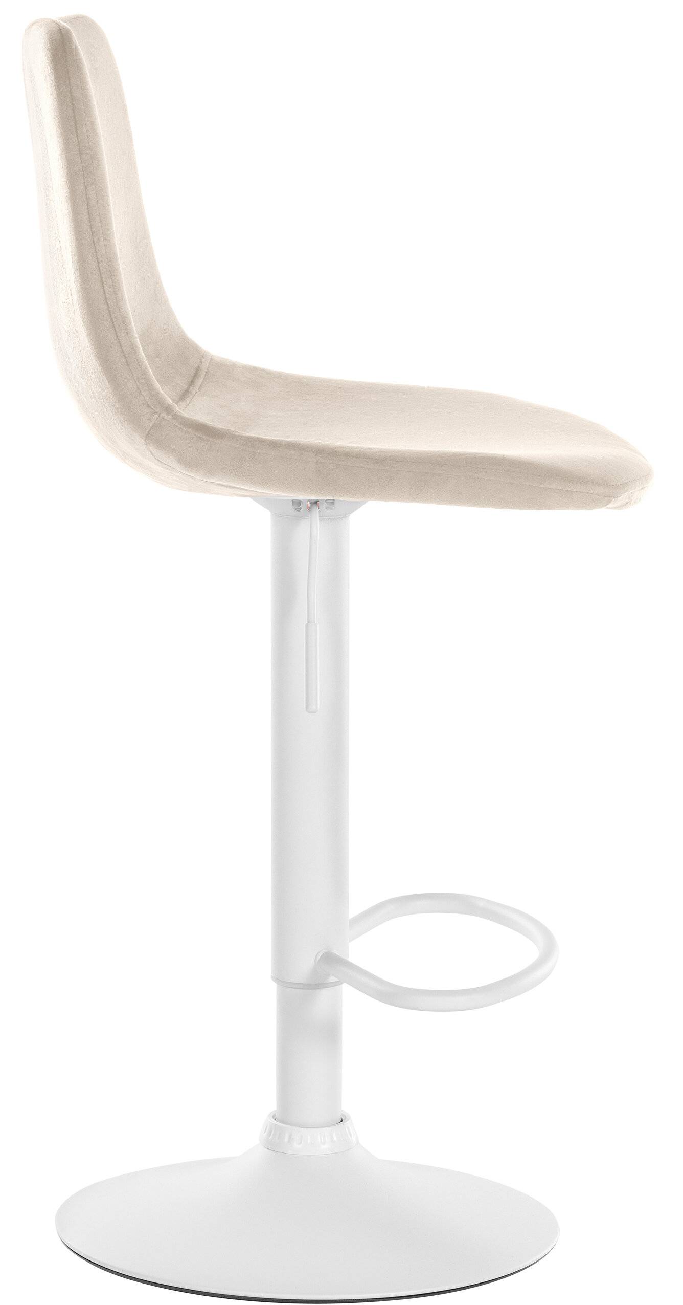 2er Set Barhocker Divo Samt Weiß creme-3