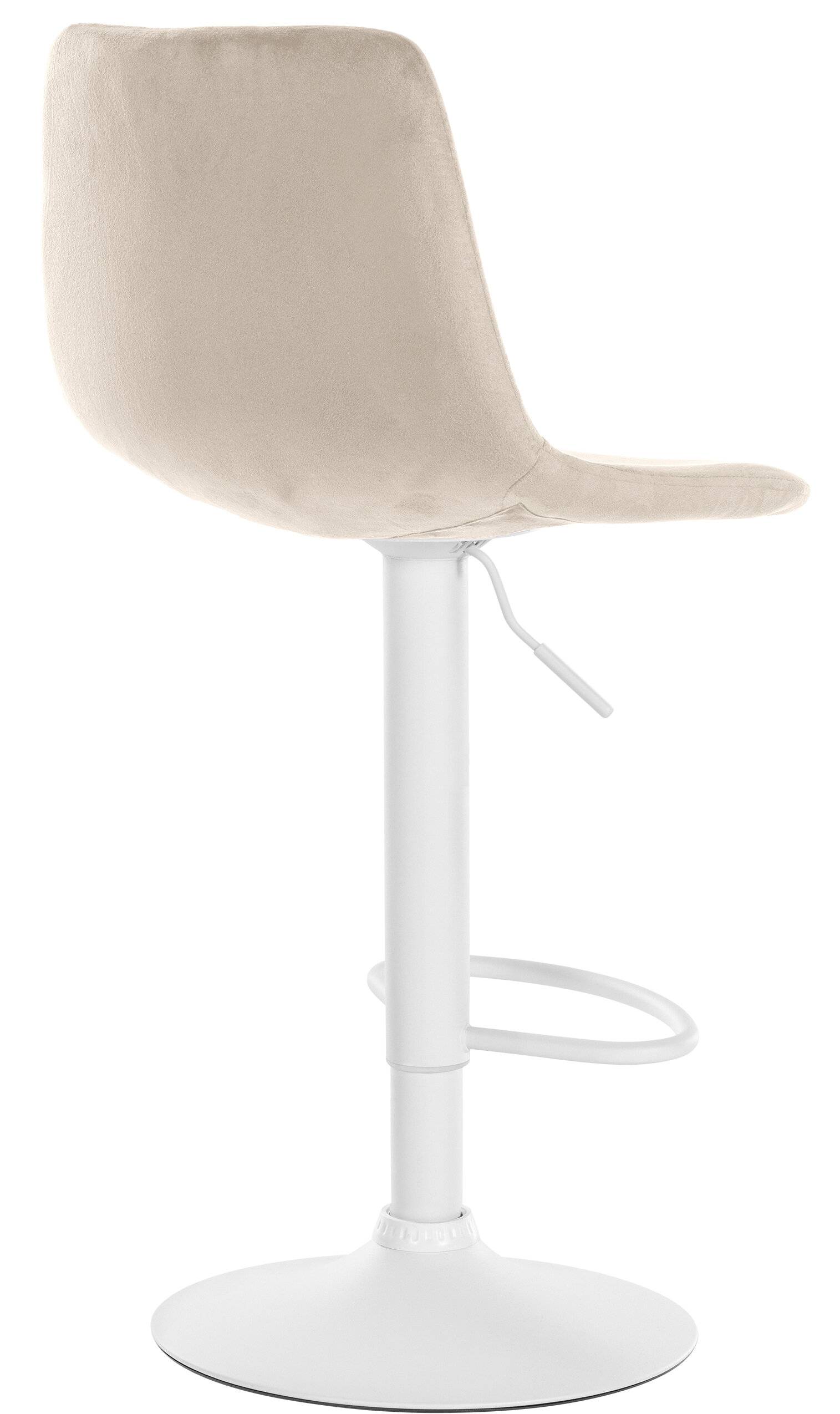 2er Set Barhocker Divo Samt Weiß creme-4
