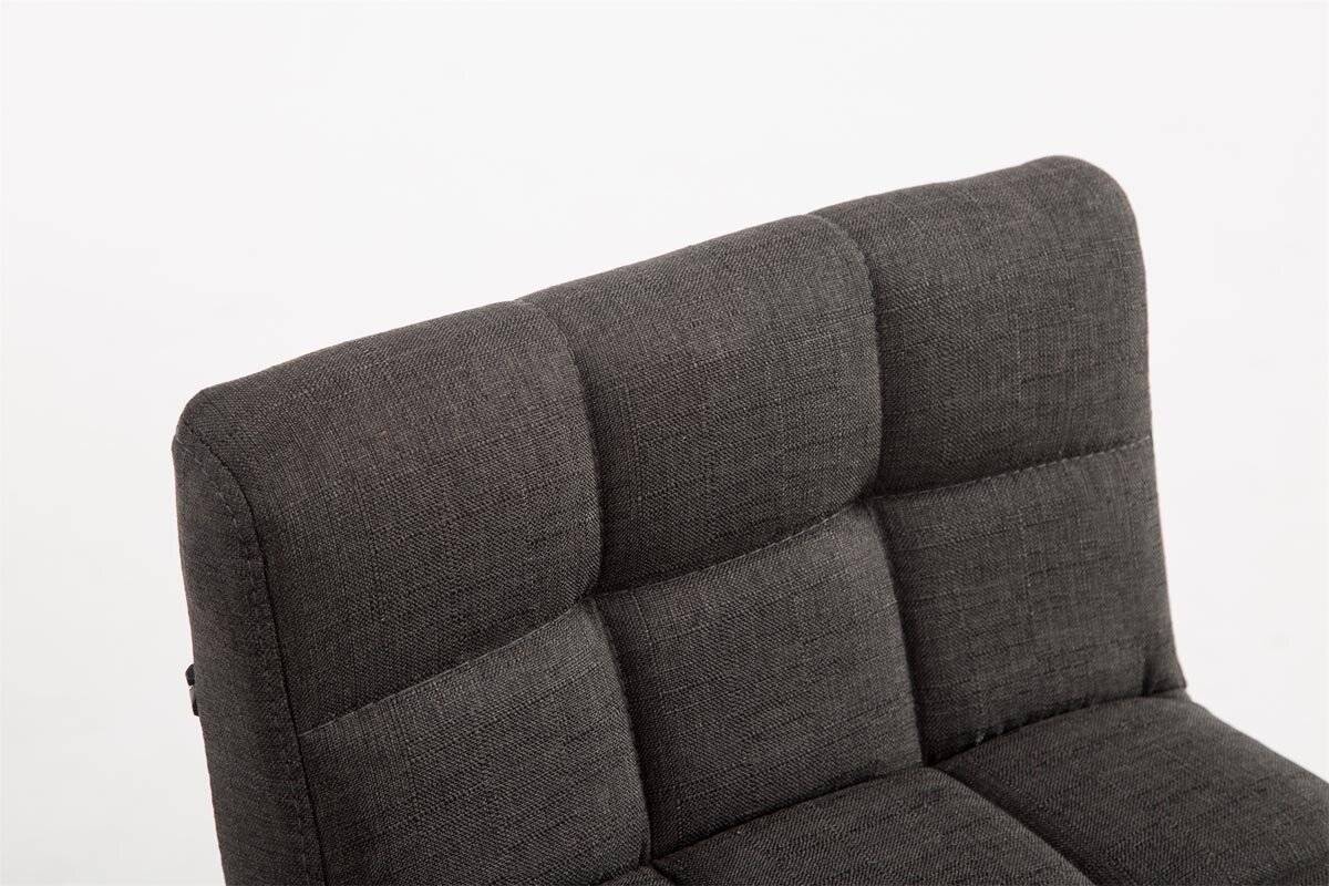 Barhocker Lincoln V2 Stoff Weiß dunkelgrau-4