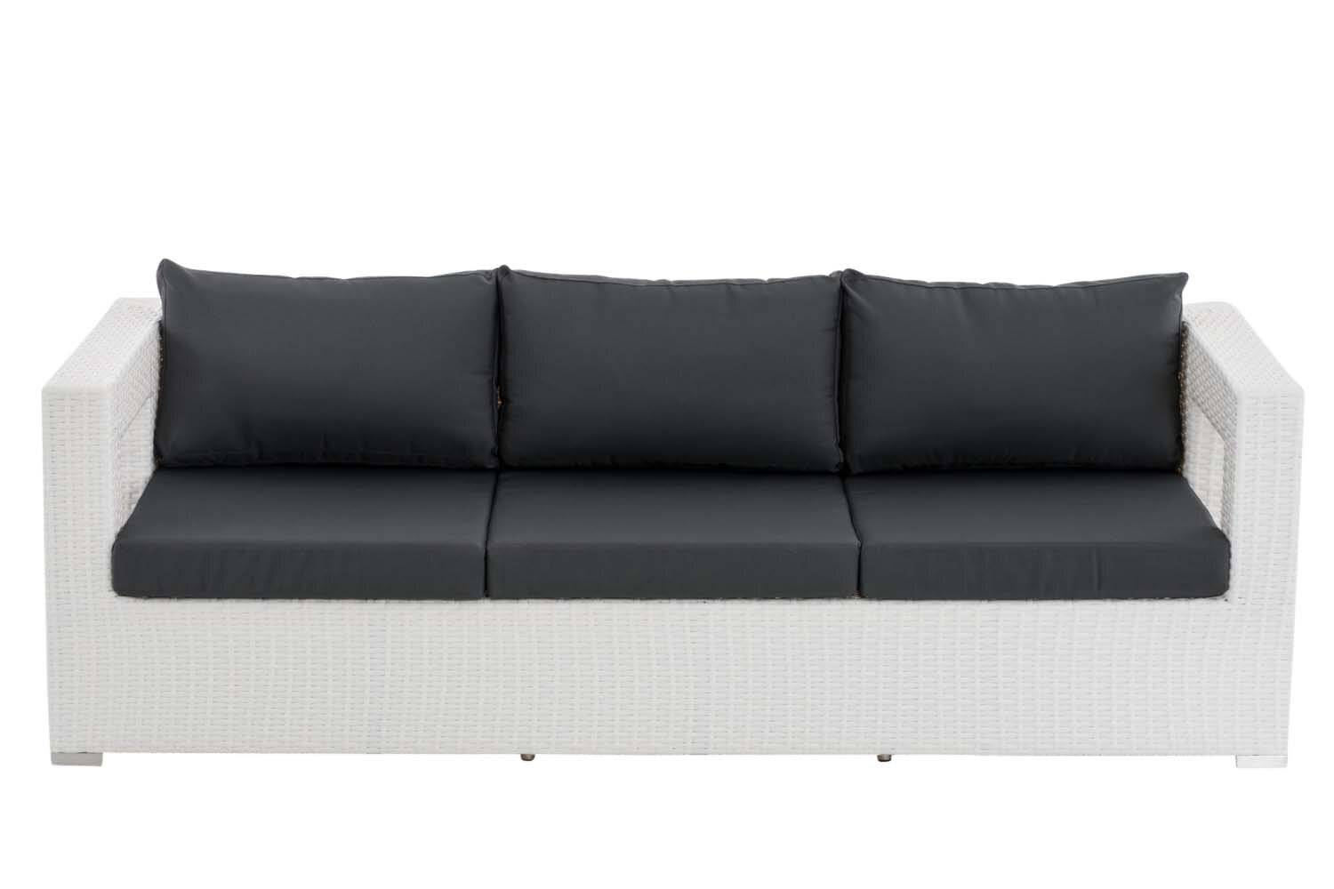 3er Sofa Honolulu eisengrau weiß-4