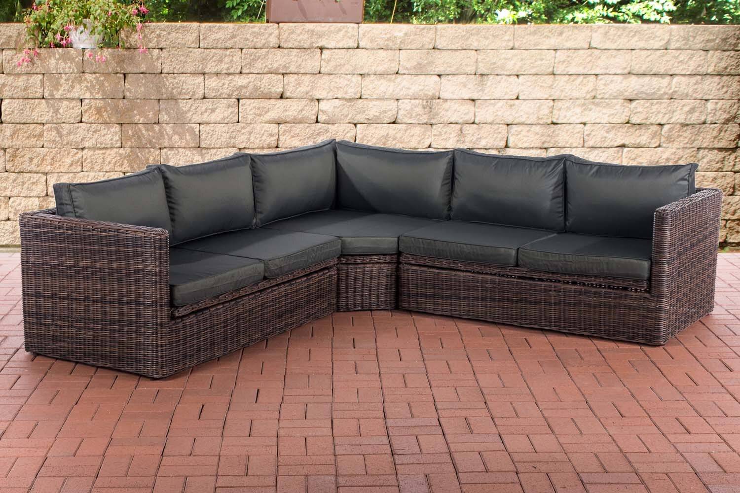 Ecksofa Tibera 5mm anthrazit braun-meliert-0