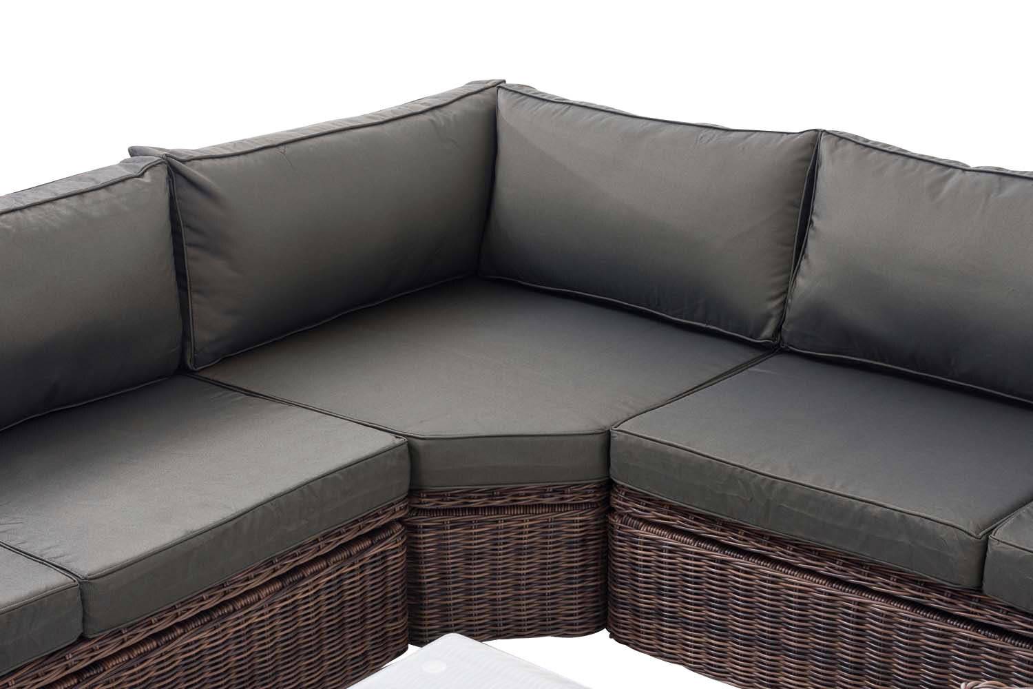 Ecksofa Tibera 5mm anthrazit braun-meliert-1