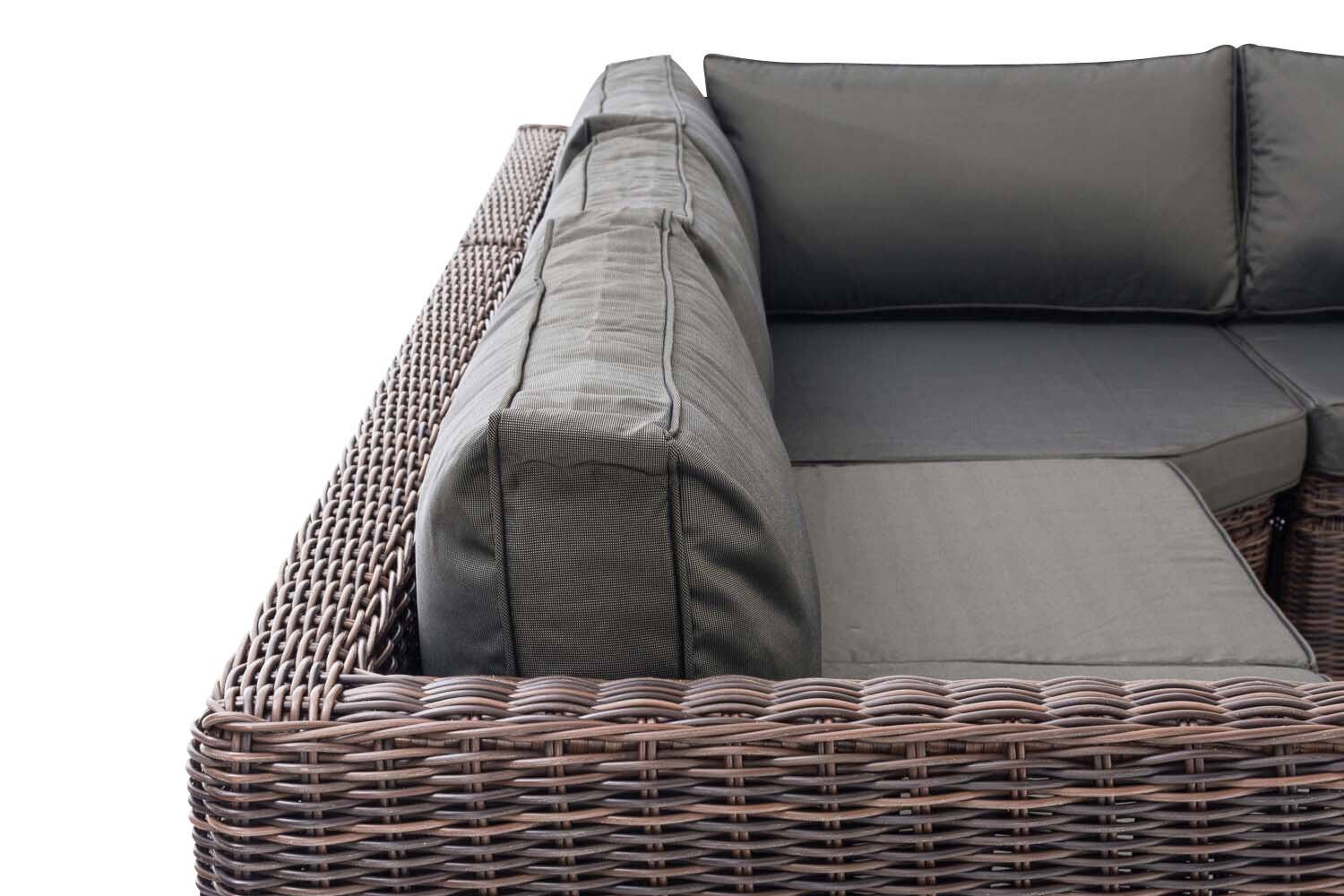 Ecksofa Tibera 5mm anthrazit braun-meliert-2