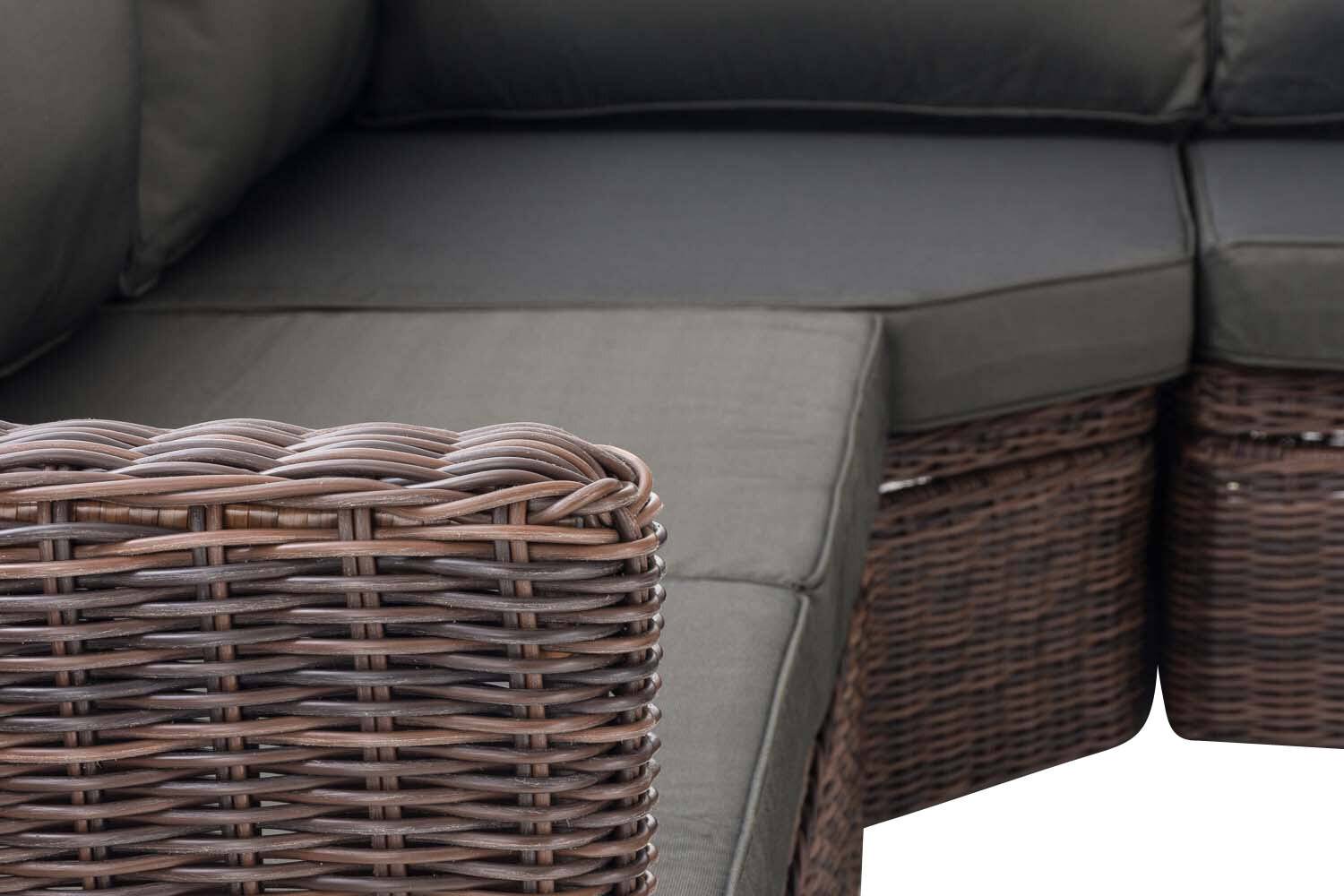 Ecksofa Tibera 5mm anthrazit braun-meliert-3