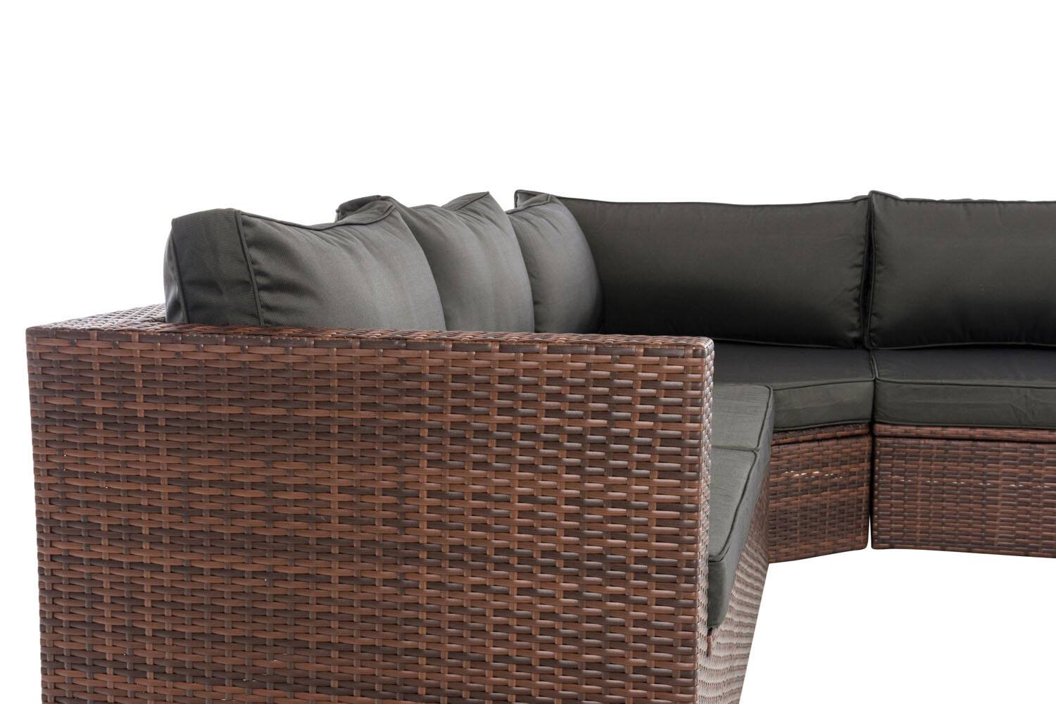 Ecksofa Tibera anthrazit braun-meliert-1