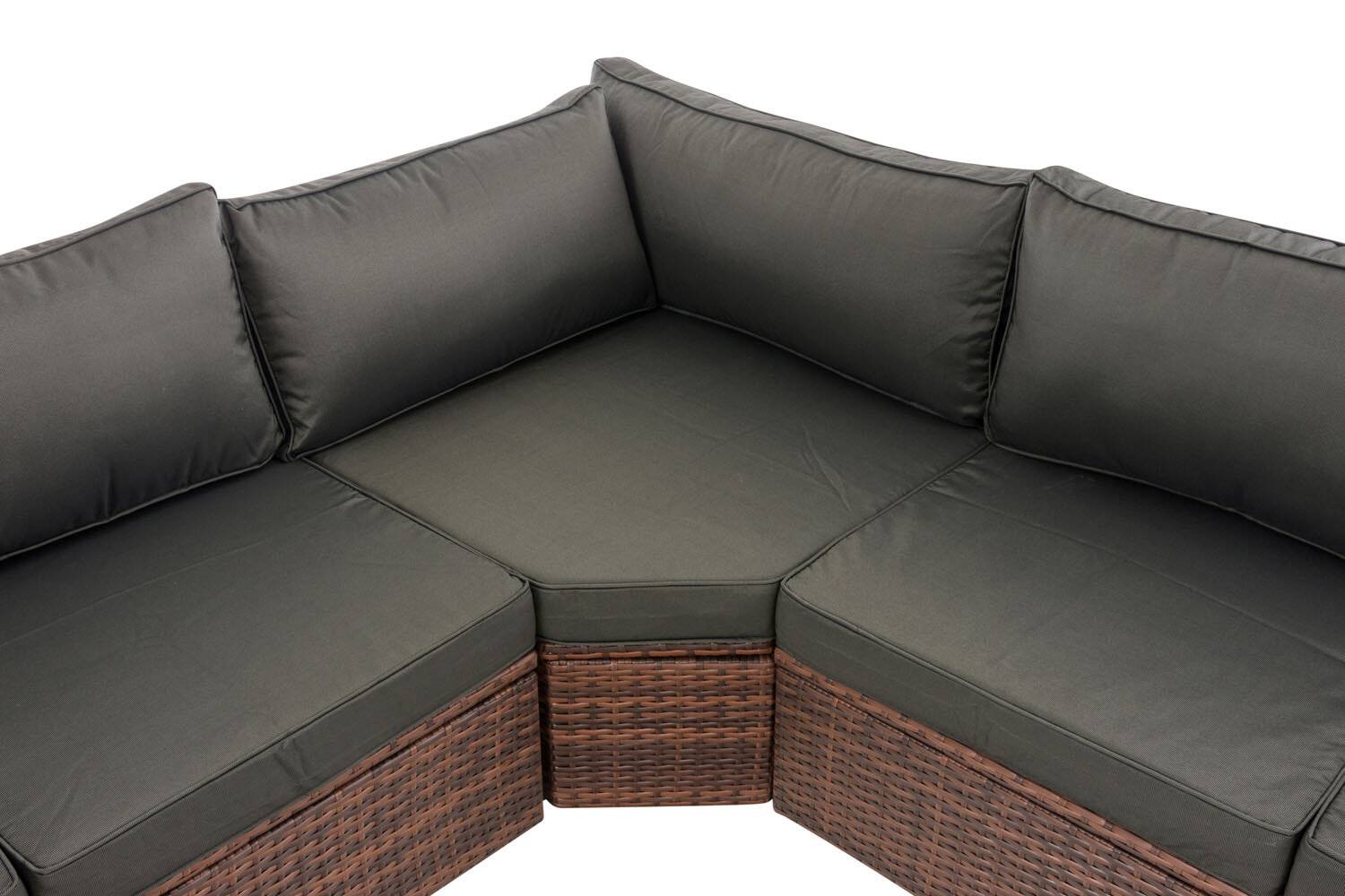 Ecksofa Tibera anthrazit braun-meliert-2