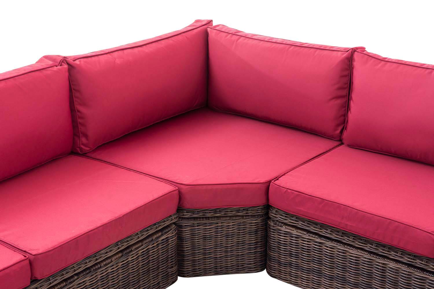Ecksofa Tibera 5mm rubinrot braun-meliert-1