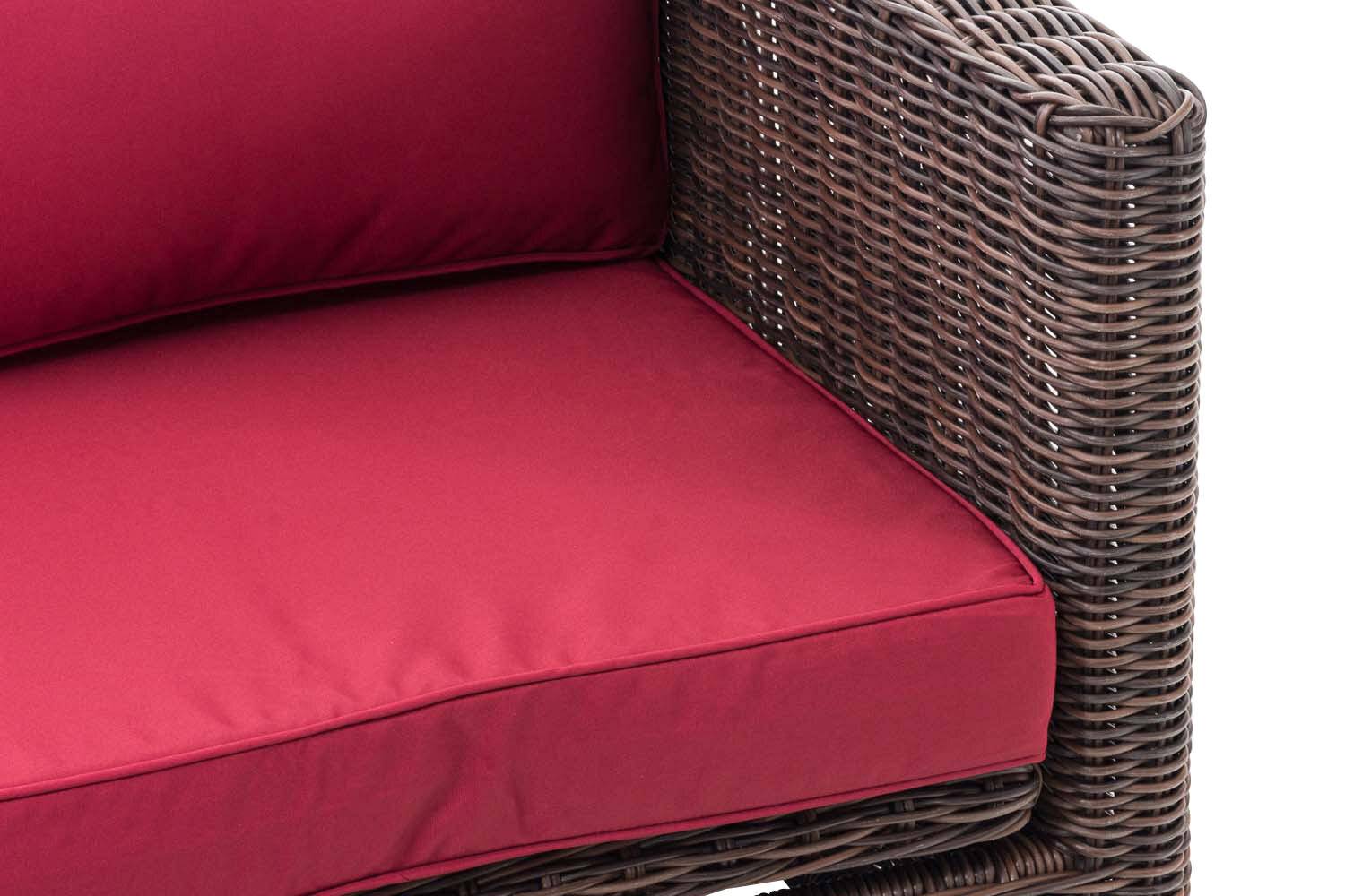 Ecksofa Tibera 5mm rubinrot braun-meliert-4