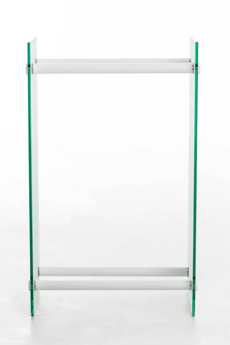 Kaminholzständer Dacio Milchglas 35x60x80 weiß-1