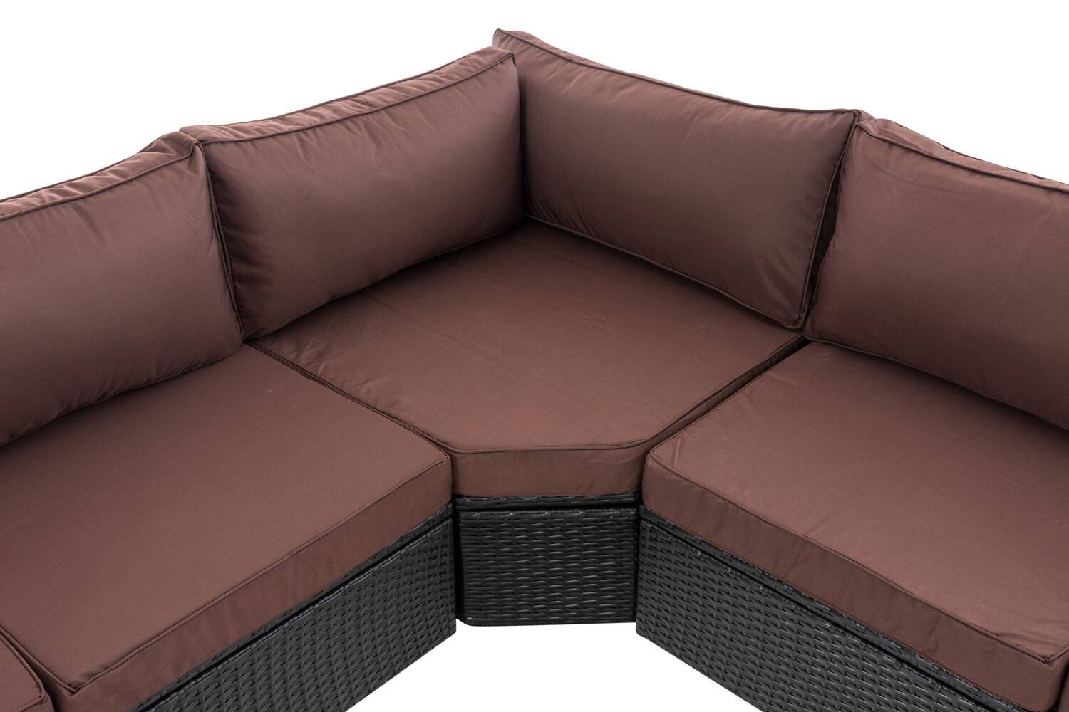 Ecksofa Tibera terrabraun schwarz-2