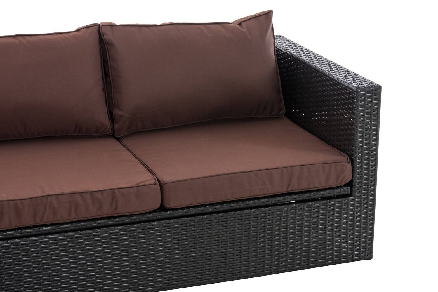 Ecksofa Tibera terrabraun schwarz-3