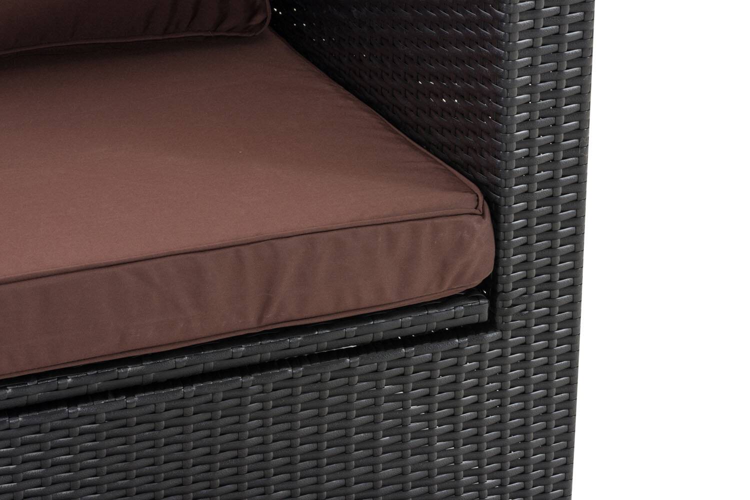 Ecksofa Tibera terrabraun schwarz-4