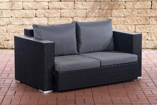 2er Sofa Provence / Sunset Eisengrau schwarz
