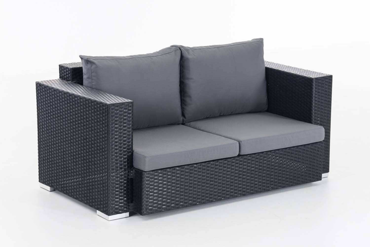 2er Sofa Provence / Sunset Eisengrau schwarz-1