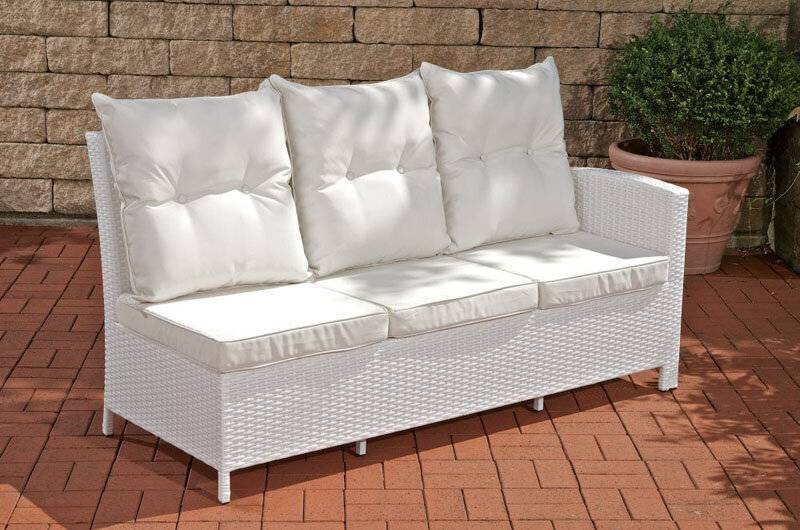 Ecksofa Bermeo Cremeweiss weiß