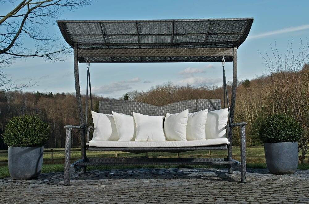3er Hollywood Schaukel Ocean grau-1