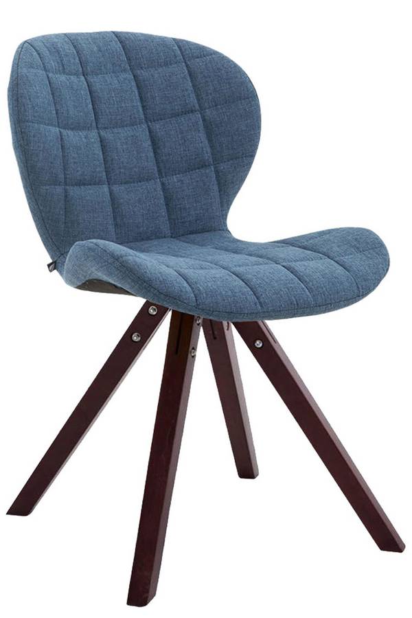 Besucherstuhl Alyssa Stoff Cappuccino Square blau