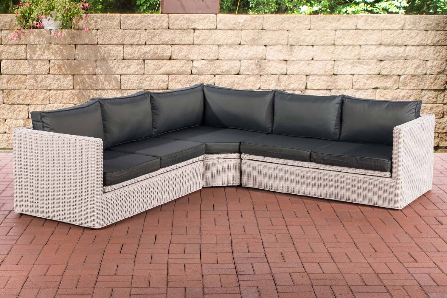 Ecksofa Tibera 5mm anthrazit perlweiß-0