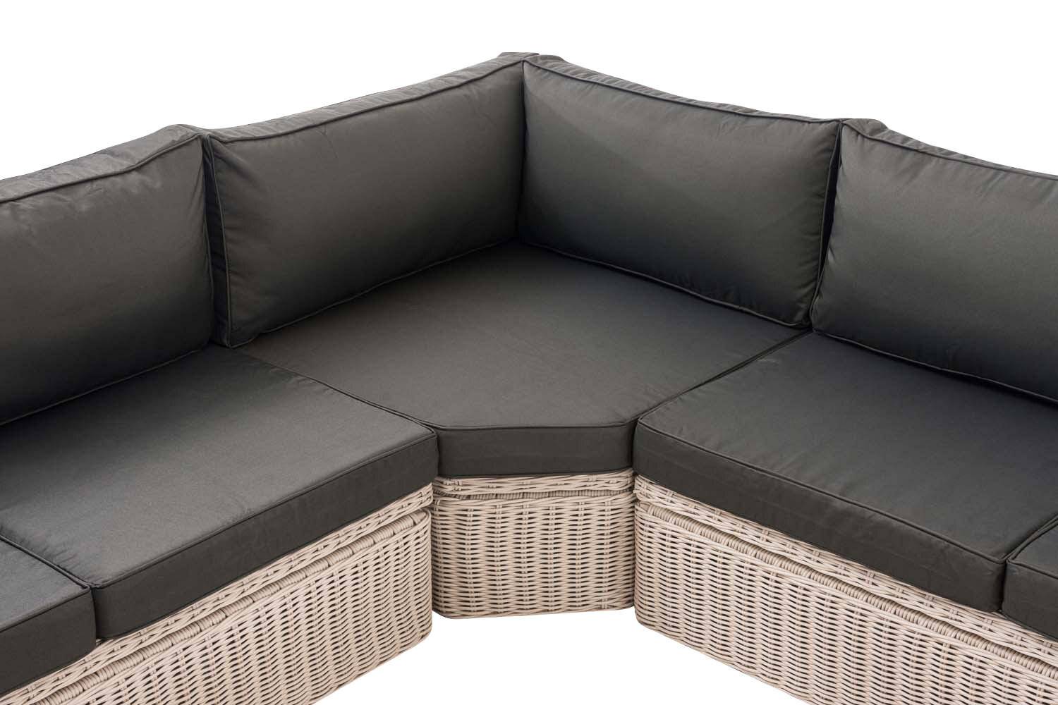 Ecksofa Tibera 5mm anthrazit perlweiß-1