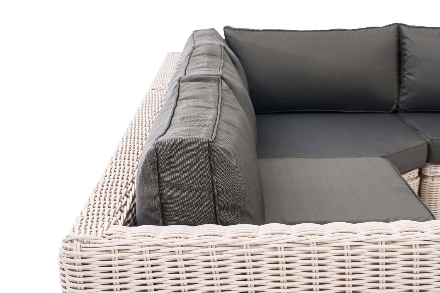 Ecksofa Tibera 5mm anthrazit perlweiß-2