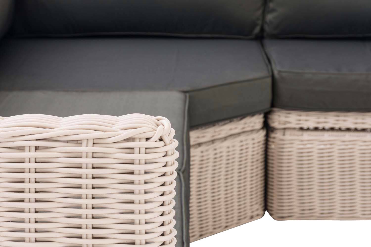 Ecksofa Tibera 5mm anthrazit perlweiß-3