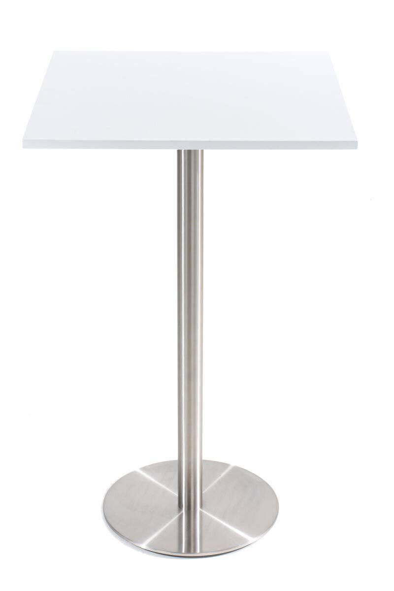 Stehtisch Vitral 70x70 H:110 Edelstahl weiß glanz-0