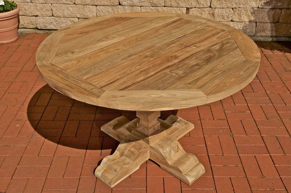 Tisch Bloom/ Espen rund 100x100x75 outdoor Teak natura-2