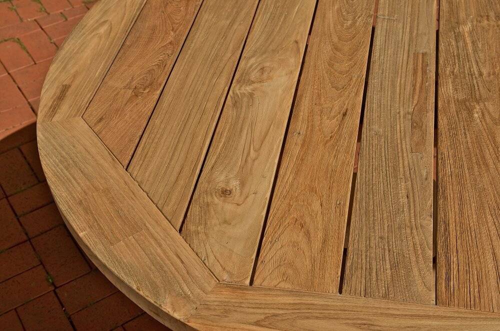 Tisch Bloom/ Espen rund 100x100x75 outdoor Teak natura-4