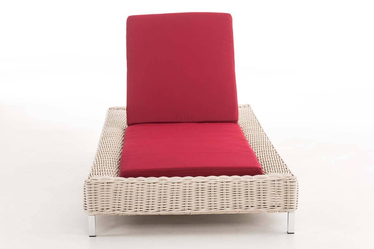 Sonnenliege Rosso 5mm Rubinrot perlweiß-3
