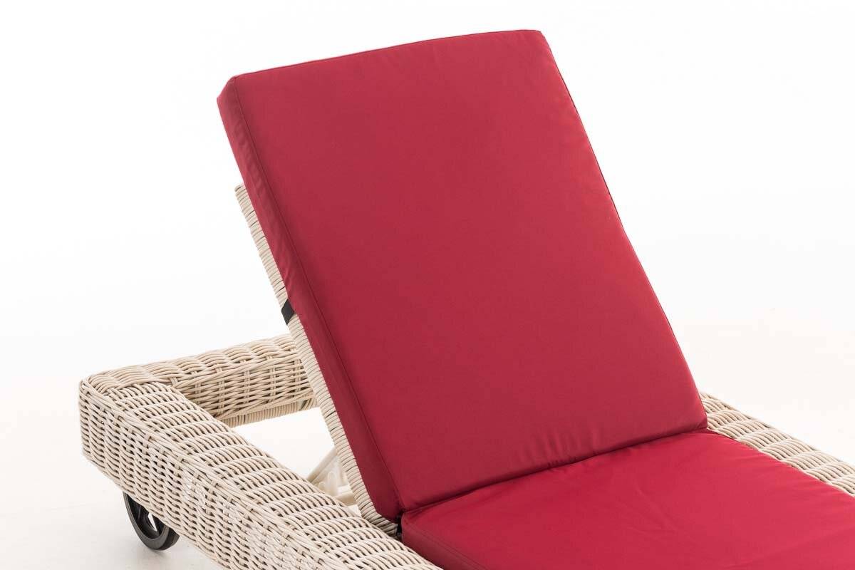 Sonnenliege Rosso 5mm Rubinrot perlweiß-4
