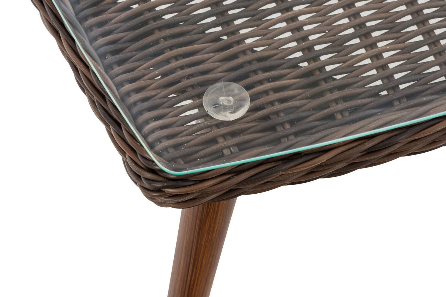 Tisch Ameland Rundrattan 35 cm braun-meliert-3