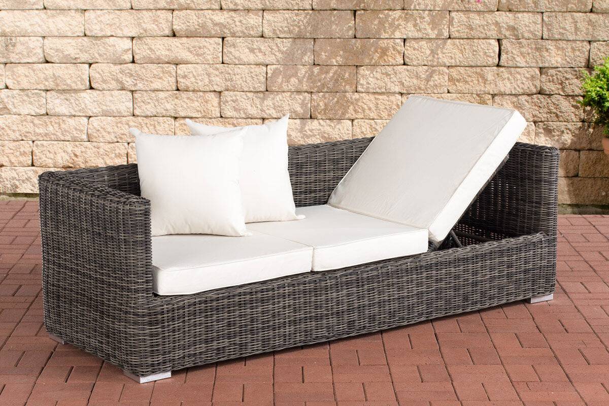Lounge-Sofa Solano 5mm Cremeweiß grau-meliert
