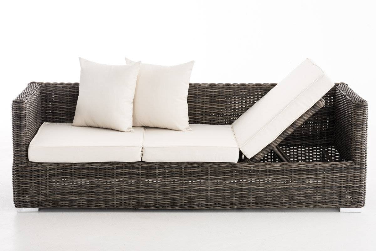 Lounge-Sofa Solano 5mm Cremeweiß grau-meliert-1