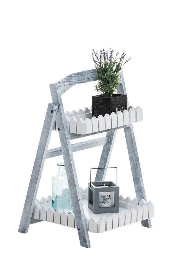 Treppenregal Peter antik-grau