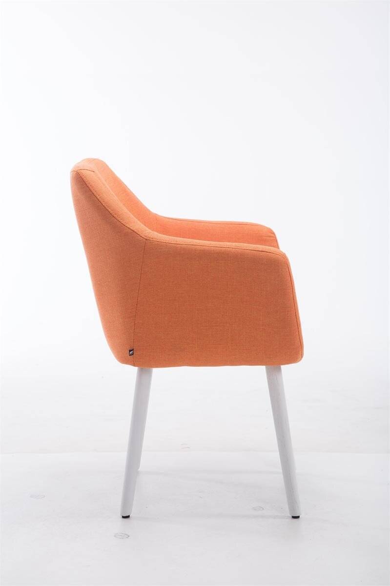 Besucherstuhl Utrecht Stoff Weiß (eiche) orange-2