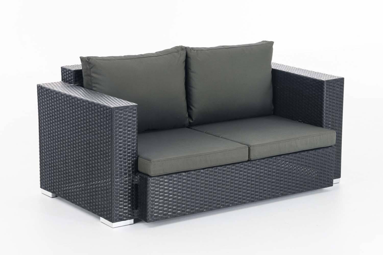 2er Sofa Provence / Sunset Anthrazit schwarz-1