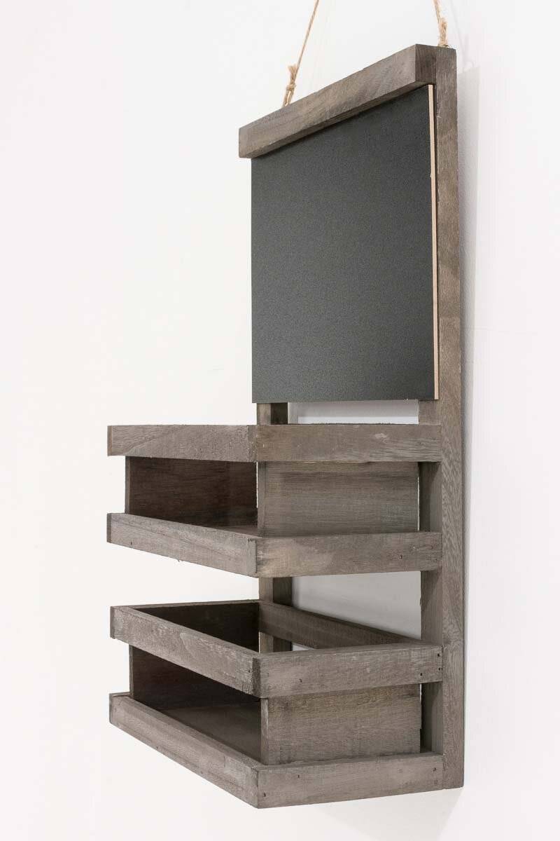 Wandregal mit Tafel Sabrina dunkelbraun-1