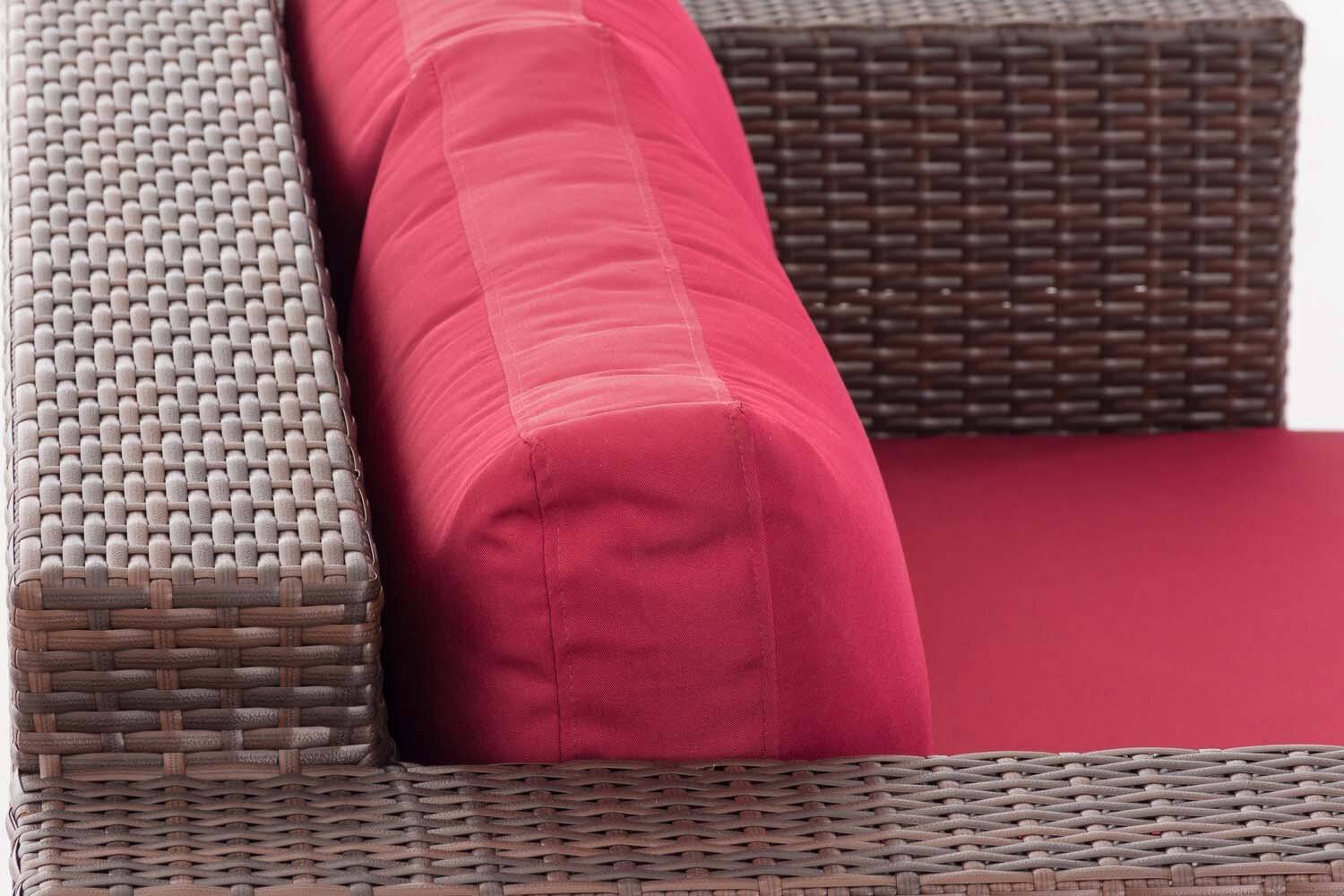 2er Sofa Provence / Sunset Rubinrot braun-meliert-4
