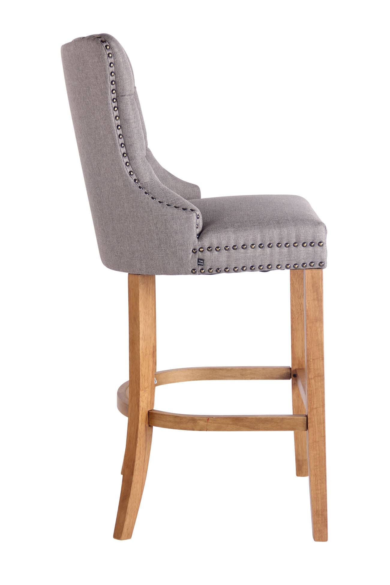 Barhocker Taipeh Stoff antik-hell grau-2