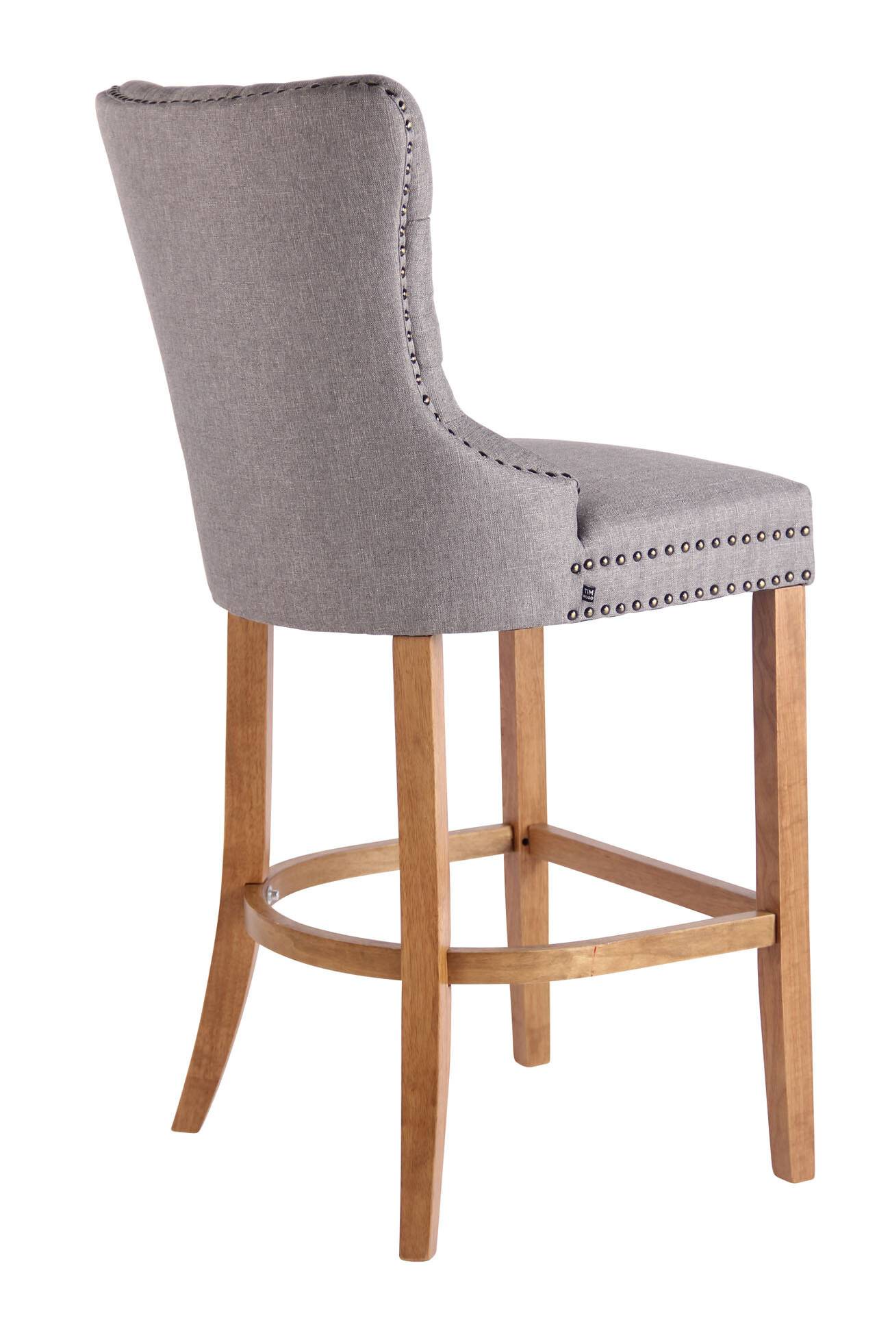 Barhocker Taipeh Stoff antik-hell grau-3