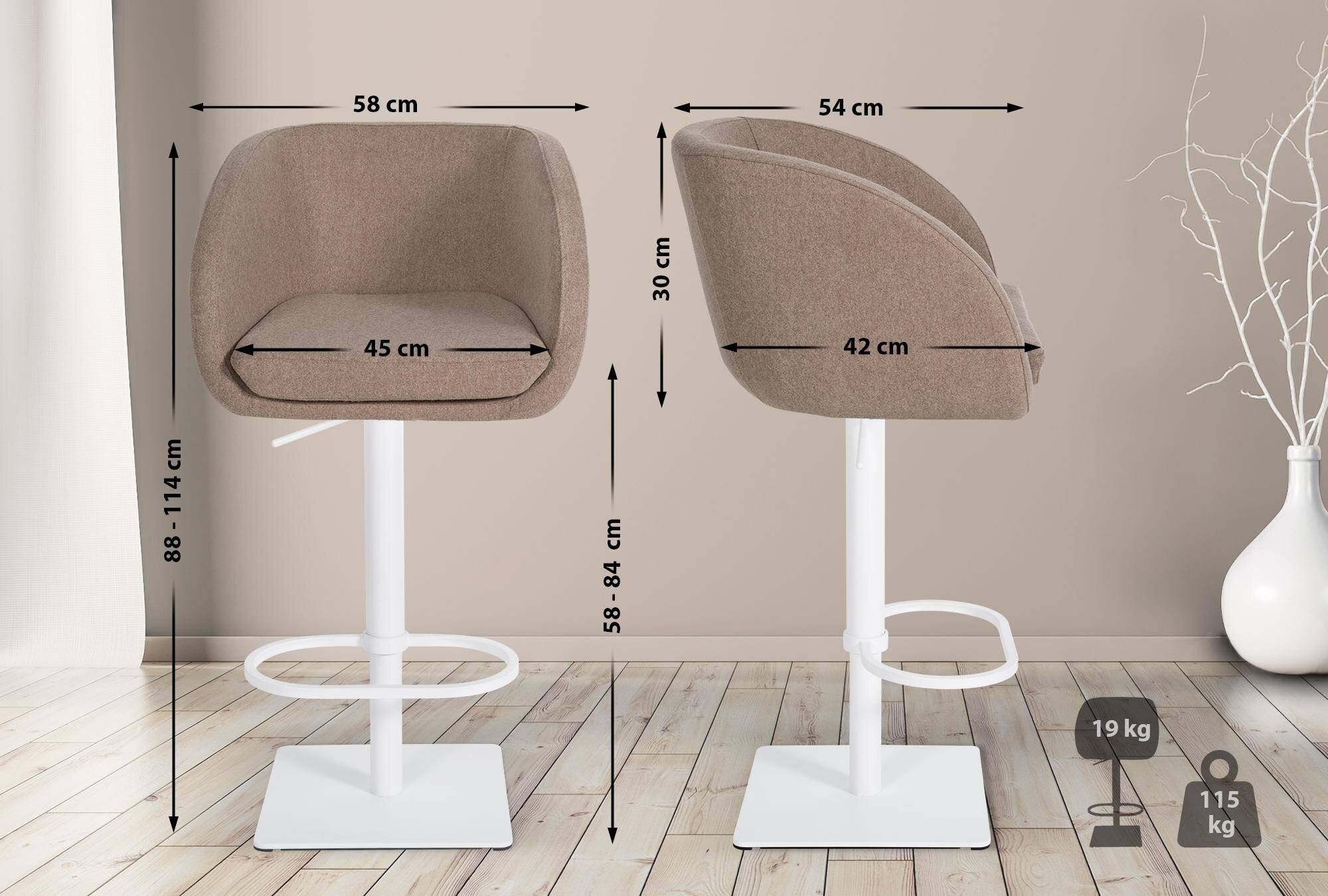 Barhocker Gambo W Filz taupe-1