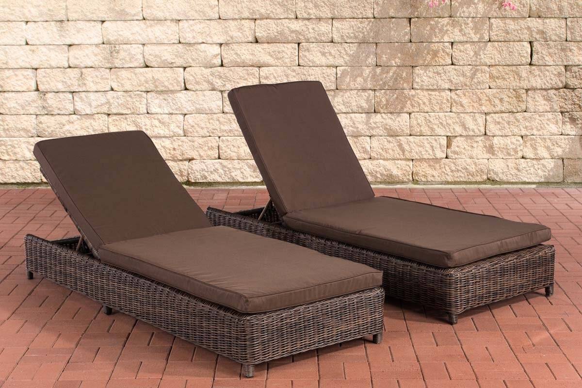 Set Sonnenliegen Burano Terrabraun braun-meliert-0
