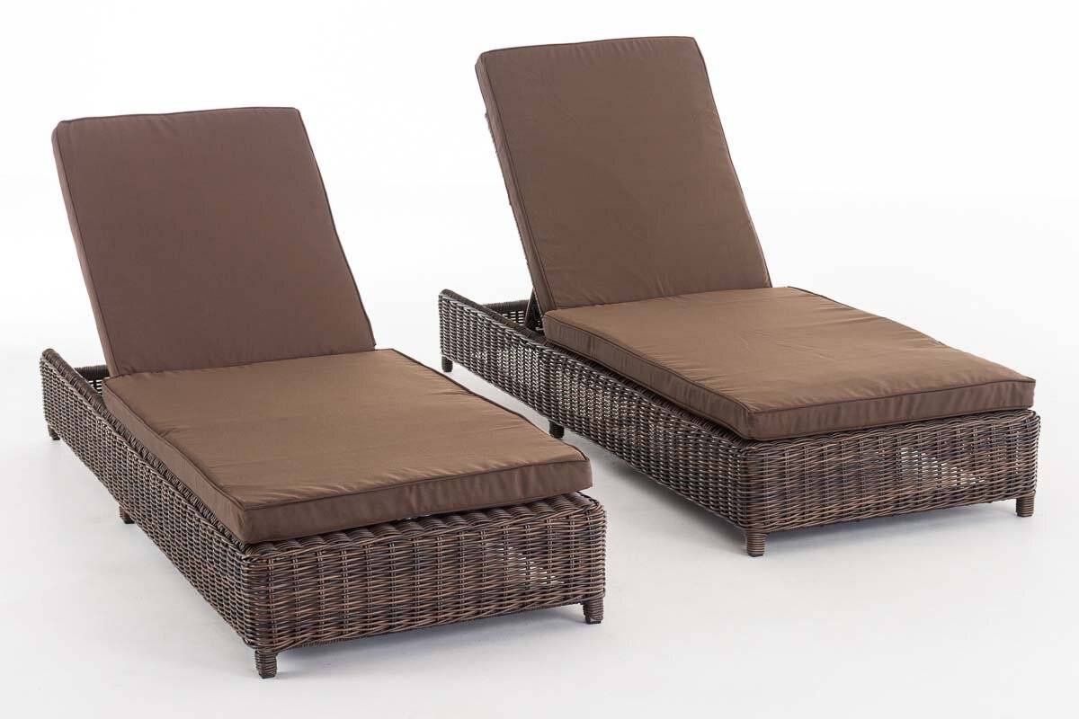Set Sonnenliegen Burano Terrabraun braun-meliert-1