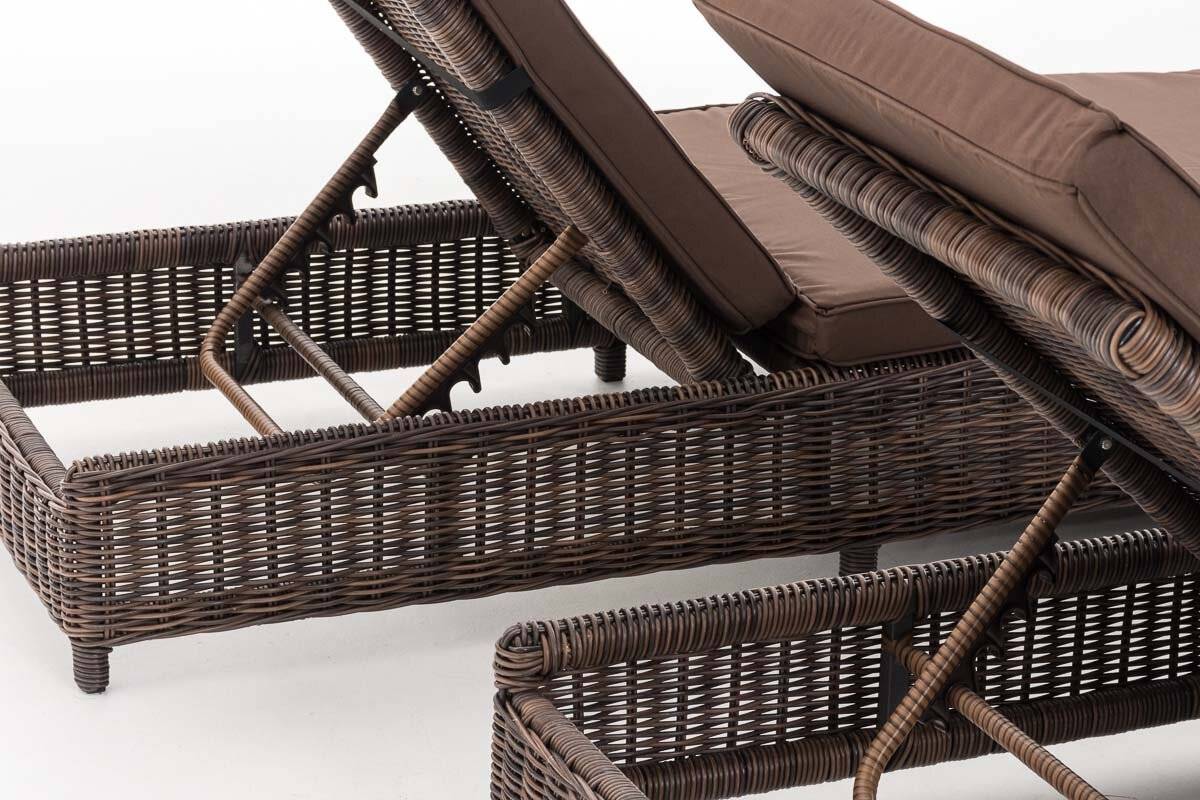 Set Sonnenliegen Burano Terrabraun braun-meliert-3